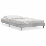 vidaXL Cadre de lit gris béton 90x190 cm bois d'ingénierie