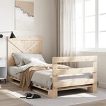 vidaXL Cadre de lit sans matelas avec tête de lit 90x200 cm