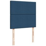 vidaXL Sommier à lattes de lit avec matelas Bleu 90x190 cm Tissu
