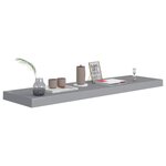vidaXL Étagères murales flottantes 2 Pièces gris 90x23 5x3 8 cm MDF