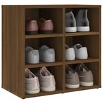 vidaXL Armoires à chaussures 2 Pièces Chêne marron 52 5x30x50 cm