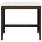 vidaXL Tabourets de jardin avec coussins 4Pièces marron 40x40x35 cm rotin
