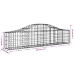 vidaXL Paniers à gabions arqués 7 Pièces 200x30x40/60 cm Fer galvanisé