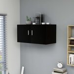 vidaXL Armoire murale Noir 80x39x40 cm Bois d'ingénierie
