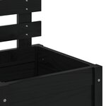vidaXL Jardinière avec support noir 39x39 5x114 cm bois de pin massif