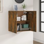 vidaXL Armoire murale Chêne fumé 60x31x60 cm Bois d'ingénierie