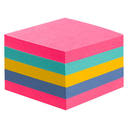 Bloc cube assorti super sticky post-it - 76 x 76 cm - bloc de 440 feuilles