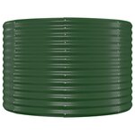 vidaXL Lit surélevé de jardin Acier enduit de poudre 249x100x68cm Vert