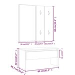 vidaXL Ensemble de meubles de couloir Chêne marron Bois d'ingénierie