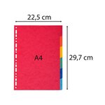 Jeu de 6 intercalaires carton 220g recyclé A4 multicolore x 50 EXACOMPTA