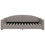 vidaXL Lit de jour avec gigogne et tiroirs taupe 90x200 cm tissu