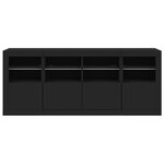 vidaXL Buffet avec lumières LED noir 163x37x67 cm