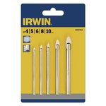 Set de 5 forets verre et céramique 4/5/6/8/10 mm de irwin10507912