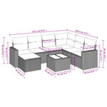 vidaXL Salon de jardin avec coussins 8 Pièces beige résine tressée