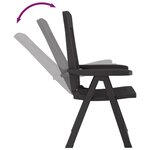 vidaXL Chaises inclinables de jardin lot de 2 anthracite PP