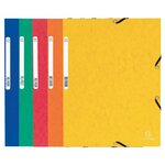 Chemise À Élastique 3 Rabats Carte Lustrée 355gm2 - A4 - Couleurs Assorties - X 125 - Exacompta