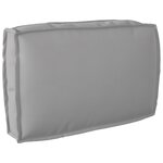 vidaXL Ensemble de coussins de palette de 2 pièces en tissu oxford gris