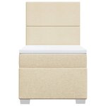 vidaXL Sommier à lattes de lit avec matelas Crème 80x200 cm Tissu