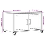 vidaXL Table basse noir 68x50x43 5 cm acier laminé à froid