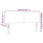 vidaXL Têtes de lit 2 Pièces Gris clair 72x5x78/88 cm Tissu