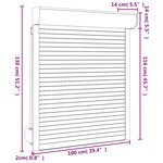 vidaXL Volet roulant aluminium 100x130 cm blanc