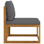 vidaXL Salon de jardin 5 Pièces avec coussin Bois d'acacia solide