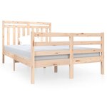 vidaXL Cadre de lit 120x190 cm Petit double Bois massif