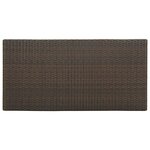 vidaXL Table de bar avec rangement Marron 120x60x110 cm Résine tressée