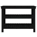 vidaXL Banc de travail Noir 110 5x50x80 cm Bois de pin massif
