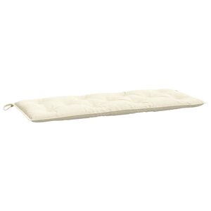 vidaXL Coussin de banc de jardin crème 120x50x7 cm tissu oxford