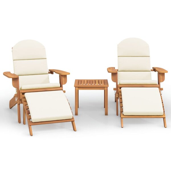 vidaXL Ensemble de salon de jardin Adirondack 3 Pièces bois acacia solide