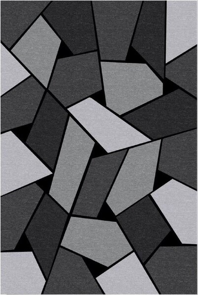 Tapis de salon Géométrique 120 x 180 cm - Gris