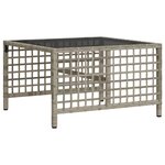 vidaXL Salon de jardin d'angle avec coussins 3 Pièces gris clair rotin