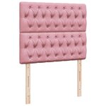 vidaXL Sommier à lattes de lit avec matelas Rose 120x200 cm Velours