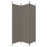 vidaXL Cloison de séparation 3 panneaux Anthracite 150x220 cm Tissu