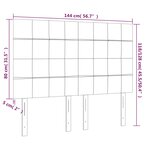 vidaXL Têtes de lit 4 Pièces Marron foncé 72x5x78/88 cm Tissu