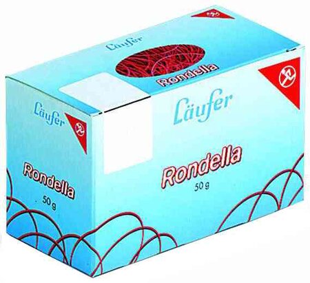 RONDELLA anneaux en caoutchouc en carton, 40 mm, 50 g rouge LÄUFER