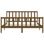 vidaXL Cadre de lit Marron miel Bois massif 200x200 cm