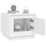 vidaXL Table basse blanc 51x50x44 cm bois d'ingénierie