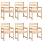 vidaXL Ensemble à dîner de jardin 7 Pièces bois massif de pin