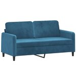vidaXL Ensemble de canapés 3 Pièces avec coussins bleu velours