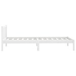 vidaXL Cadre de lit Blanc Bois de pin massif 90x190 cm Simple