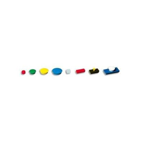 Boite de 4 aimants 32 MM ronds assortis 5 ETOILES