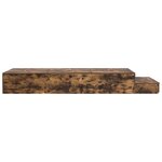 vidaXL Cadre de lit avec rangement Chêne fumé 90x190 cm
