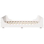 vidaXL Cadre de lit sans matelas blanc 135x190 cm bois de pin massif