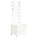 vidaXL Jardinière avec support blanc 39x39 5x114 cm bois de pin massif