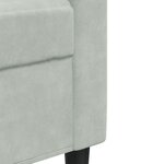 vidaXL Ensemble de canapés 3 Pièces avec coussins Gris clair Velours
