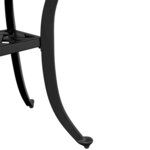vidaXL Table de jardin noir 53x53x53 cm aluminium coulé