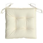 vidaXL Coussins de chaise lot de 2 blanc crème 40x40x7 cm tissu oxford