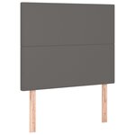 vidaXL Sommier à lattes de lit avec matelas et LED Gris 120x200 cm